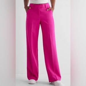 Hot Pink Stretch Trouser Pant